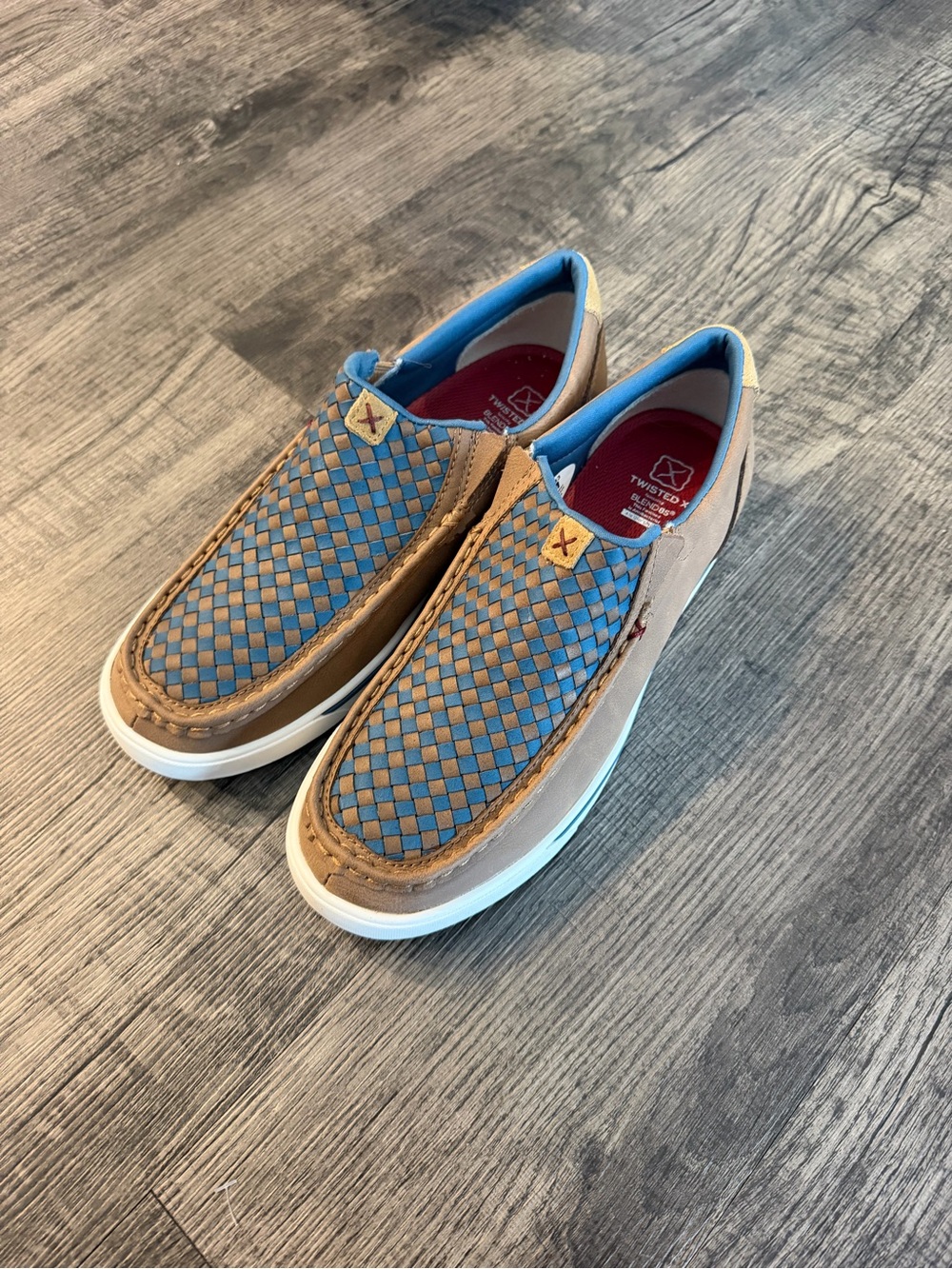 Twisted X Blue & Tan Slip-Ons